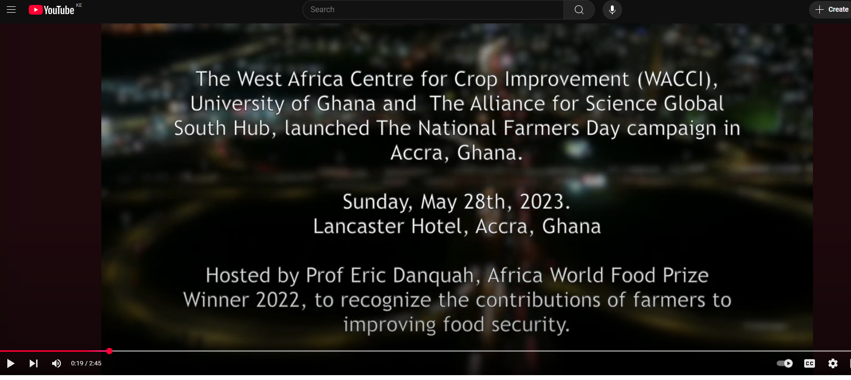 Recap from the Farmers Day celebration in Accra, Ghana